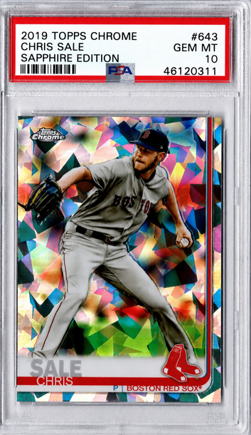 2019 Topps Chrome Sapphire Edition #643 Chris Sale PSA 10 Gem Mint POP 1