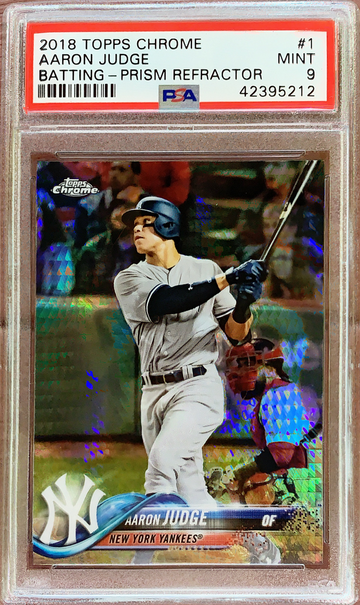 2018 Topps Chrome Prism Refractor Aaron Judge #1 PSA 9 Mint Yankees