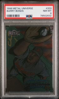 Barry Bonds 1998 Metal Universe #203 PSA 8 Near Mint