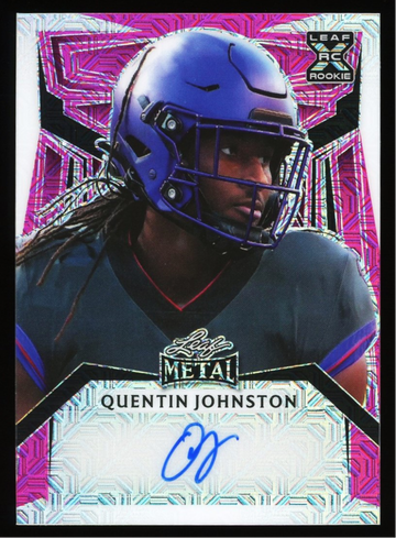2023 Leaf Metal Quentin Johnston Rookie Auto Pink Mojo TCU 2/3 #PA-QJ1