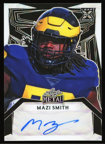 2023 Leaf Metal Mazi Smith Rookie Auto Black Wave Michigan 3/3 #PA-MS1