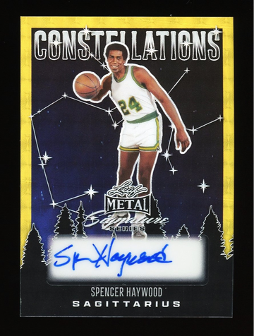 2024 Leaf Metal Signature Series Spencer Haywood Gold Vinyl Constellations 1/1