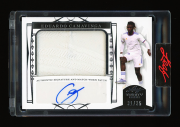 2022 Leaf Trinity Soccer Eduardo Camavinga Patch Auto Real Madrid 31/35 #PA-EC1
