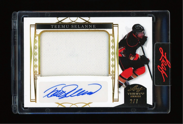 2023 Leaf Trinity Teemu Selanne Patch Auto Gold Anaheim Ducks 2/7 #AM-TS1