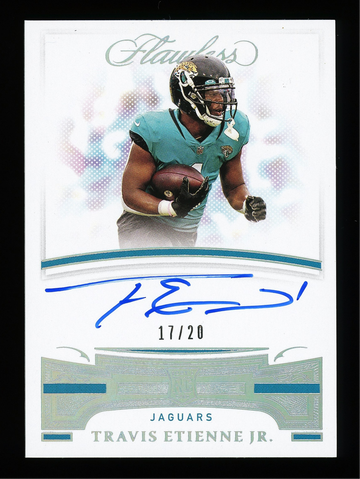 2021 Panini Flawless Travis Etienne Jr Rookie Auto Jaguars 17/20 #FRS-TET