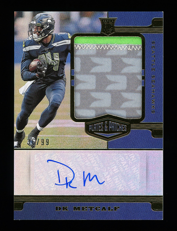 2019 Panini Plates & Patches DK Metcalf Rookie Patch Auto Seattle 36/99 #RPA-DKM