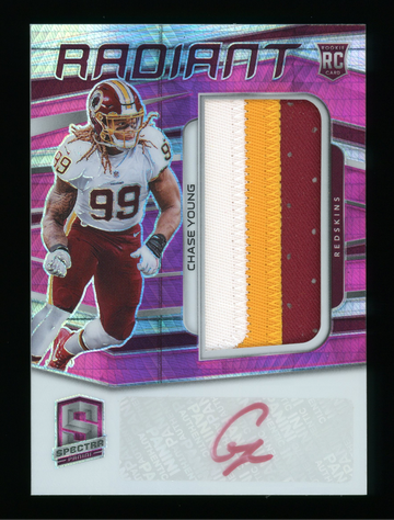 2020 Panini Spectra Chase Young Radiant Rookie Patch Auto Pink 06/25 #8