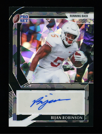 2022 Leaf Pro Set Metal Bijan Robinson Rookie Auto Black Ice Texas 10/10 #PA-BR1
