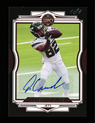 2021 Panini Legacy Jamison Crowder Auto Black New York Jets 1/1 #55