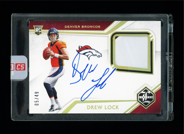 2019 Panini Limited Drew Lock Rookie Patch Auto Denver Broncos 05/49 #104