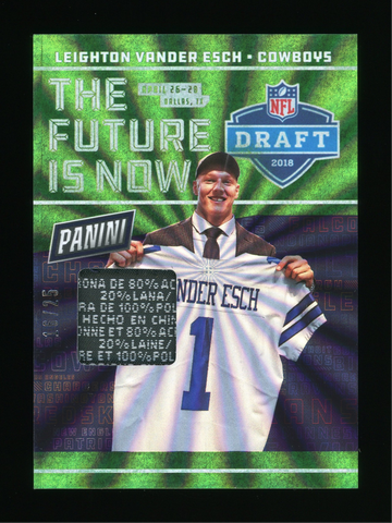 2018 Panini The National Leighton Vander Esch Rookie Tag Cowboys 16/25 #DP-12