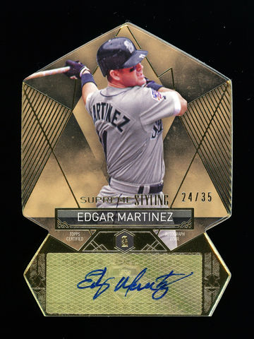 2014 Topps Supreme Edgar Martinez Auto Die Cut Seattle Mariners 24/35 #SS-EM