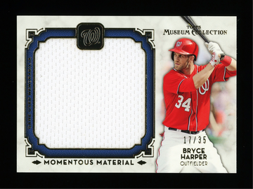 2014 Topps Museum Bryce Harper Momentous Material Nationals 17/35 #MMJR-BHA