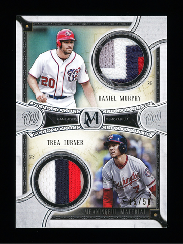 2018 Topps Museum Daniel Murphy Trae Turner Dual Patch Nationals 15/50 #DA-DT