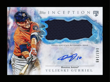 2017 Topps Inception Yulieski Gurriel Rookie Patch Auto Astros 047/149 #IAP-YG