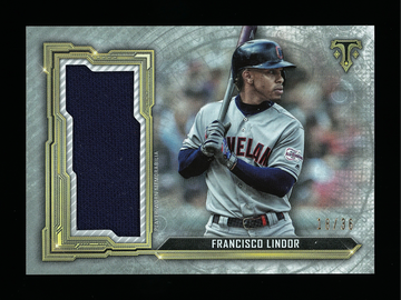 2020 Topps Triple Threads Francisco Lindor Patch Cleveland 18/36 #SJR-FL