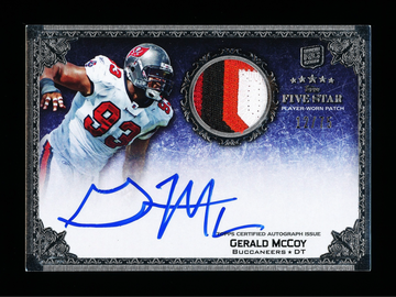 2010 Topps Five Star Gerald McCoy Rookie Patch Auto 12/75 Buccaneers #169