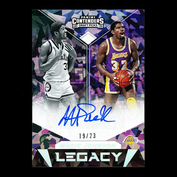 2019-20 Panini Contenders Draft Magic Johnson Legacy Cracked Ice Auto 19/23 #5