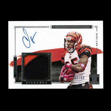 2021 Panini Impeccable Chad Johnson Patch Auto Cincinnati Bengals 05/50 #ERA-CJ