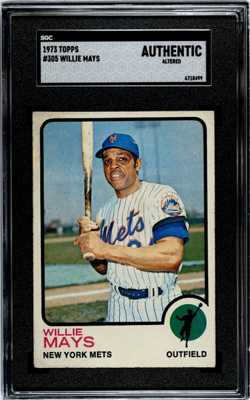 1973Topps Wille Mays #305 Authentic Altered (HOF)