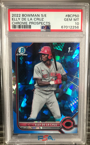 2022 ELLY DE LA CRUZ 1st Bowman Chrome Prospects Sapphire Edition #BCP-50 PSA 10 GEM MINT