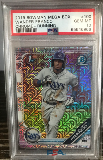 2019 WANDER FRANCO 1st Bowman Chrome Prospects Mega Box #BCP-100 PSA 10 GEM MINT