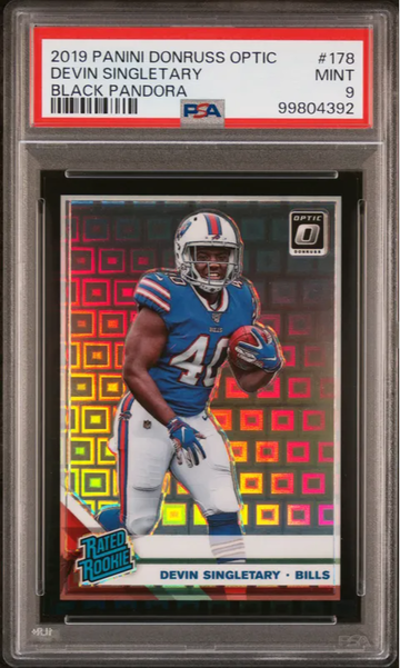 2019 Donruss Optic Devin Singletary Black Pandora #7/25 - PSA 9