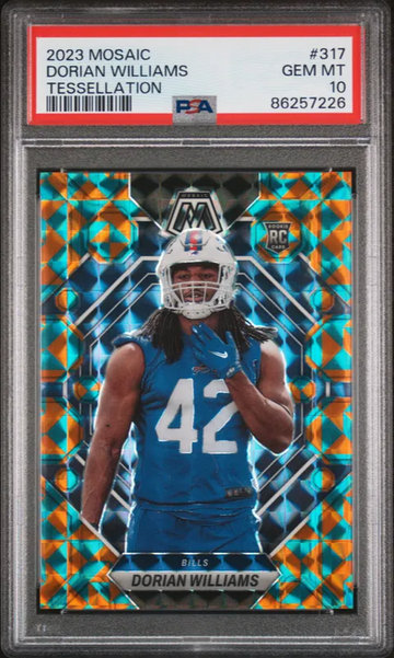 2023 Mosaic Dorian Williams Tessellation #11/15 - PSA 10