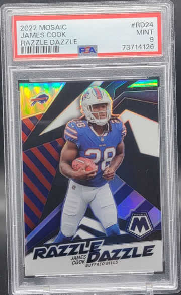 2022 Mosaic James Cook Rookie Razzle Dazzle - PSA 9
