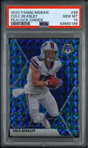 2020 Mosaic Cole Beasley Peacock Choice - PSA 10