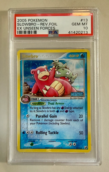Pokemon Slowbro EX Unseen Forces Reverse Holo Rare #13 PSA 10 Gem Mint