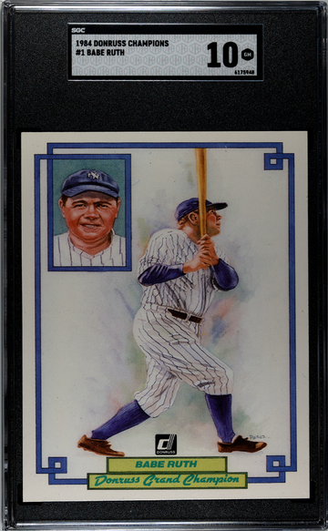 1984 Donruss Champions # 1 Babe Ruth SGC 10