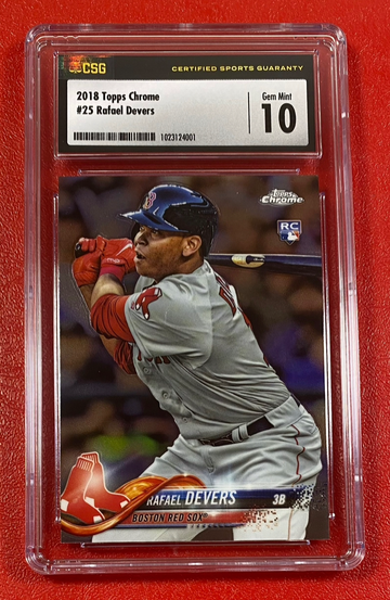 2018 Topps Chrome Rafael Devers #25 CSG 10
