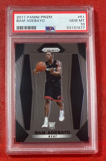2017 Panini Prizm Bam Adebayo #51 RC Rookie Card PSA 10 Miami Heat