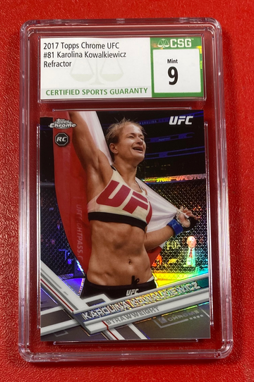 2017 Topps Chrome UFC Refractor Karolina Kowalkiewicz #81 CSG 9