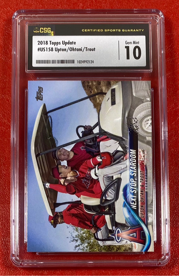 2018 Topps Update Upton/Ohtani/Trout #US158 Card CSG 10 Los Angeles Angels MLB