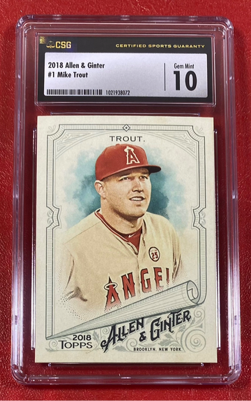 2018 Topps Allen & Ginter Mike Trout #1 CSG 10 Anaheim Angels