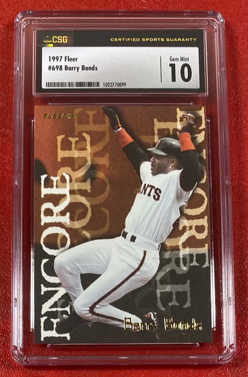 1997 Fleer Barry Bonds #698 CSG 10 San Francisco Giants