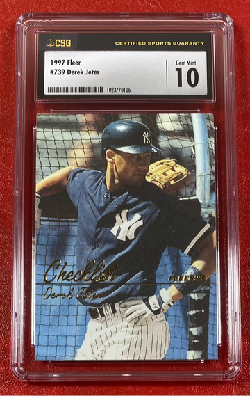 1997 Fleer Derek Jeter #739 CSG 10 New York Yankees