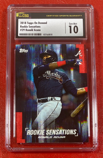 2018 Topps On Demand Rookie Senastions Ronald Acuna Jr #29 CSG 10 Rookie RC