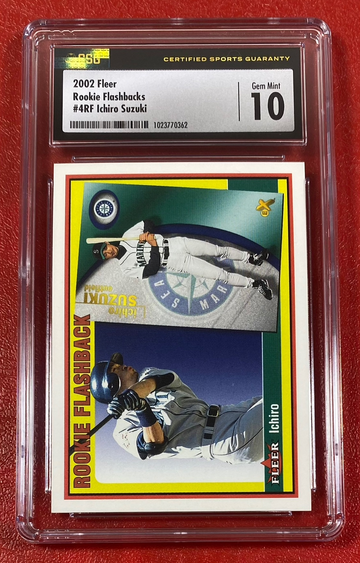 2002 Fleer Rookie Flashbacks Ichiro Suzuki #4RF CSG 10 Seattle Mariners
