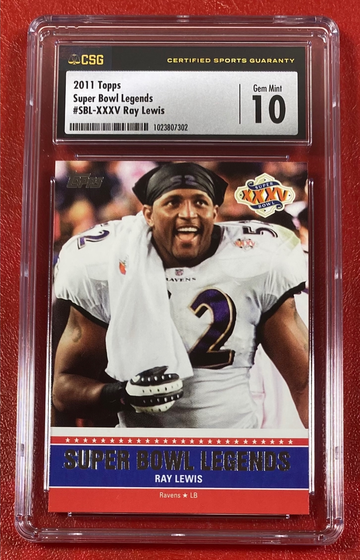 2011 Topps Ray Lewis Super Bowl Legends #SBL-XXXV CSG 10 Baltimore Ravens