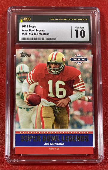 2011 Topps Joe Montana Super Bowl Legends #SBL-XIX CSG 10 San Francisco 49ers