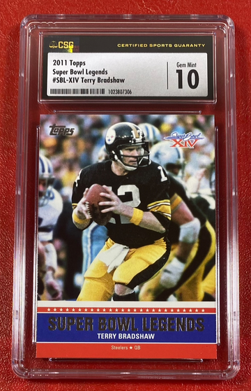 2011 Topps Terry Bradshaw Super Bowl Legends Terry Bradshaw #SBL-XIV CSG 10 