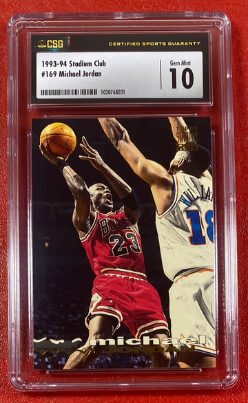 1993 Stadium Club Michael Jordan #169 CSG 10 Chicago Bulls