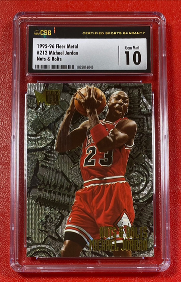 1995 Fleer Metal Nuts & Bolts Michael Jordan #212 CSG 10 Chicago Bulls