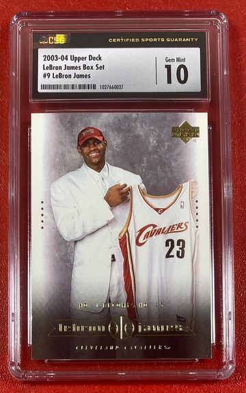 2003 Upper Deck LeBron James RC Rookie Box Set #9 CSG 10