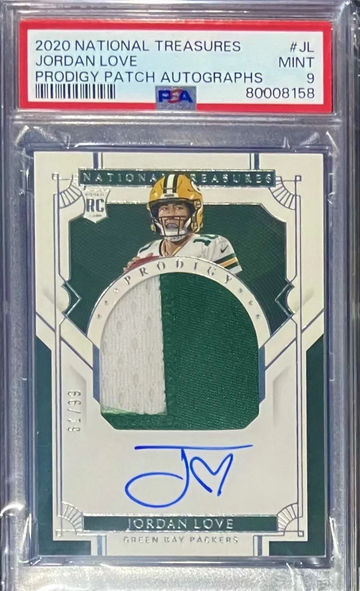 Jordan Love National Treasures Prodigy Rookie Patch Auto RPA /99