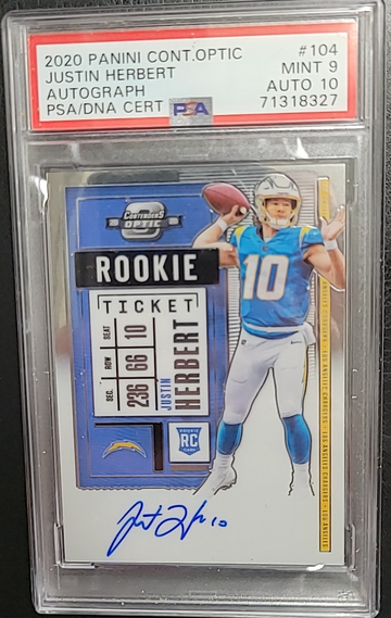 2020 Justin Herbert Contenders Optic Rookie Auto