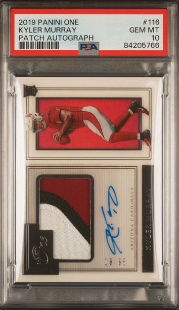 2019 Panini One Premium Kyler Murray Rookie Patch Auto RPA /99